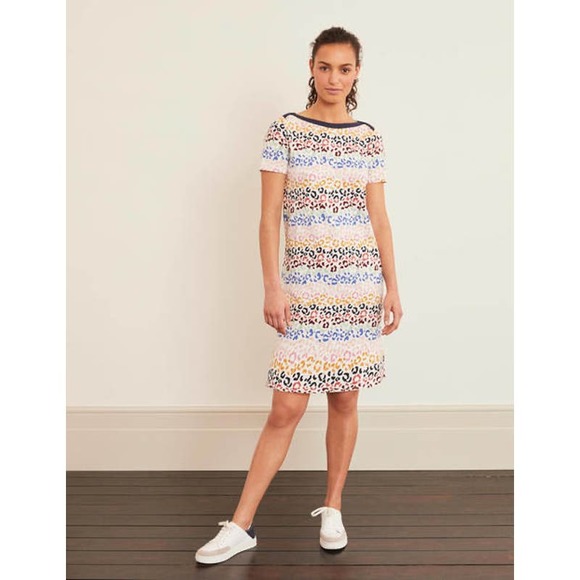 Boden Georgia Print Jersey Dress Size 8R - Picture 1 of 7